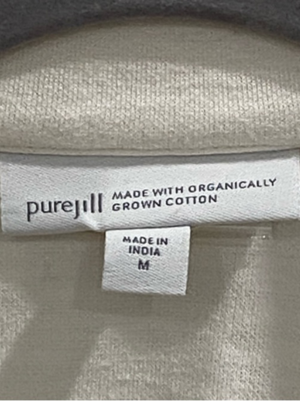 Pure Jill Organic Cotton French Terry Collared Pullover Top Size M - Picture 2 of 10